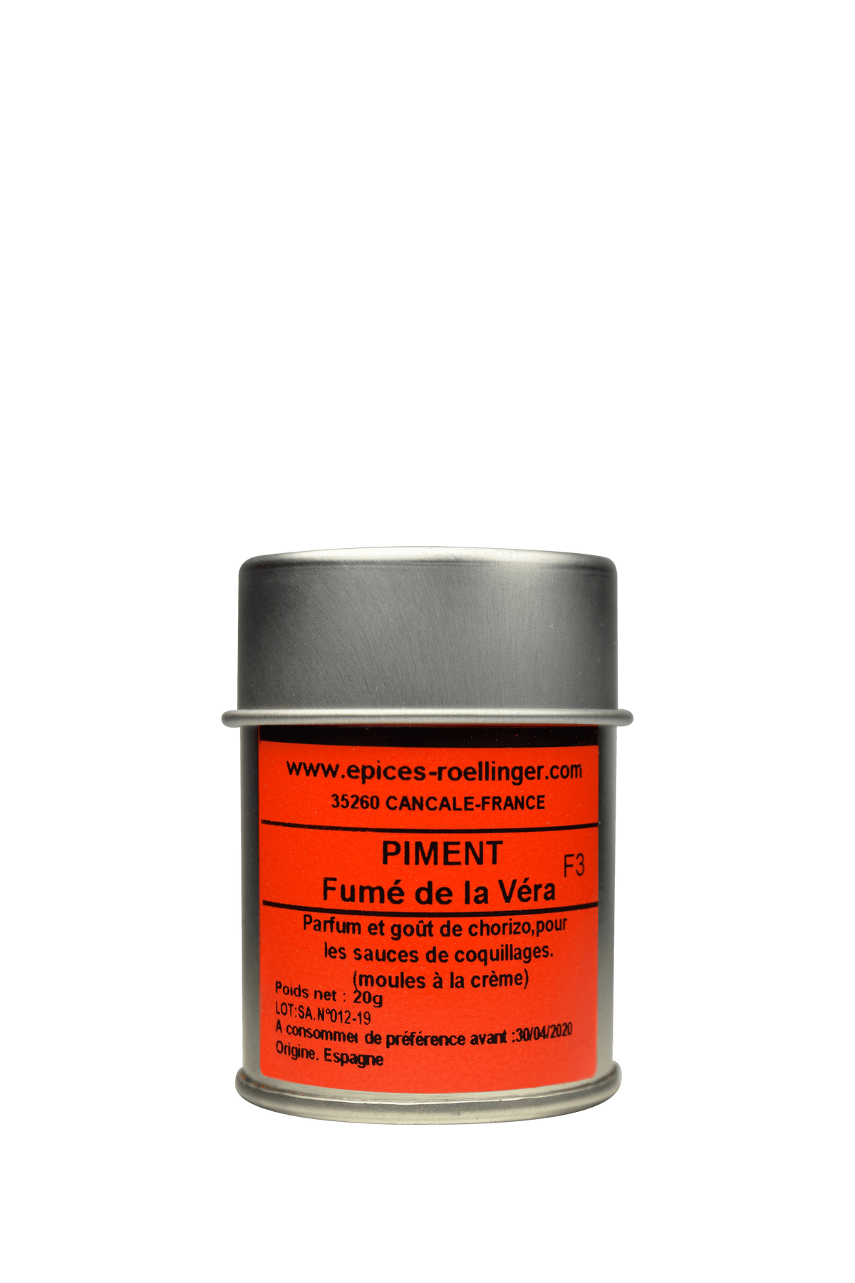 Piment fumé de la Véra F3 (Espagne) 20g - Roellinger