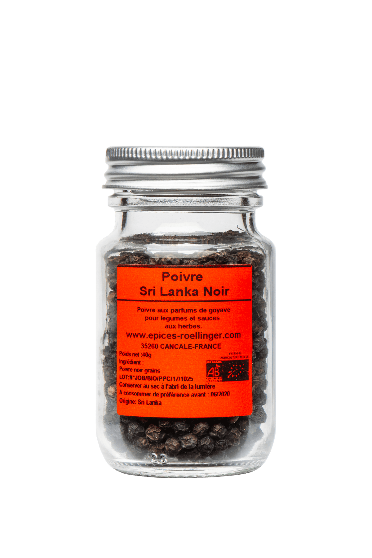 Poivre noir du Sri Lanka 40g - Roellinger