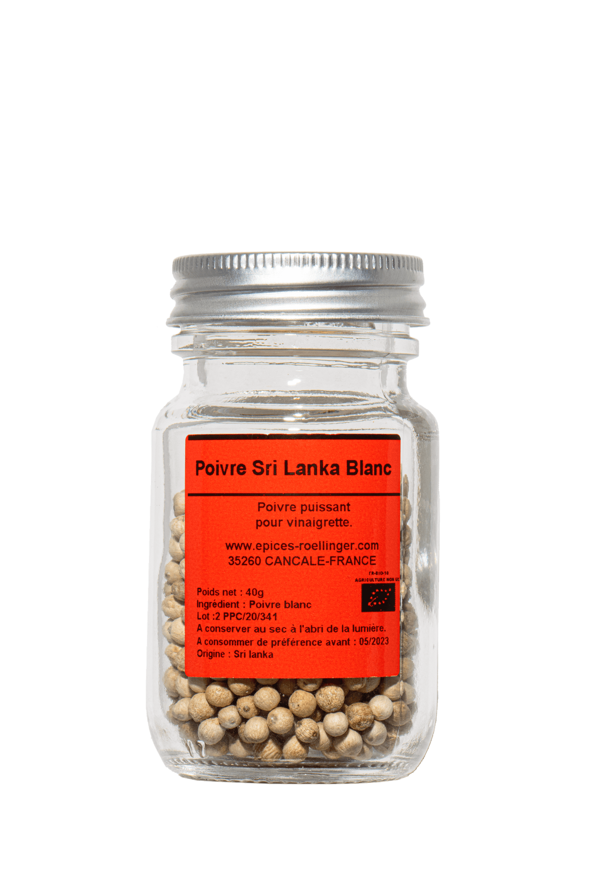 Poivre blanc du Sri Lanka 40g - Roellinger