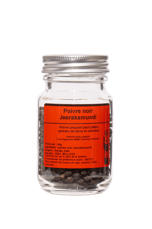Poivre noir Jeerakarimundi (Inde) 40g - Roellinger