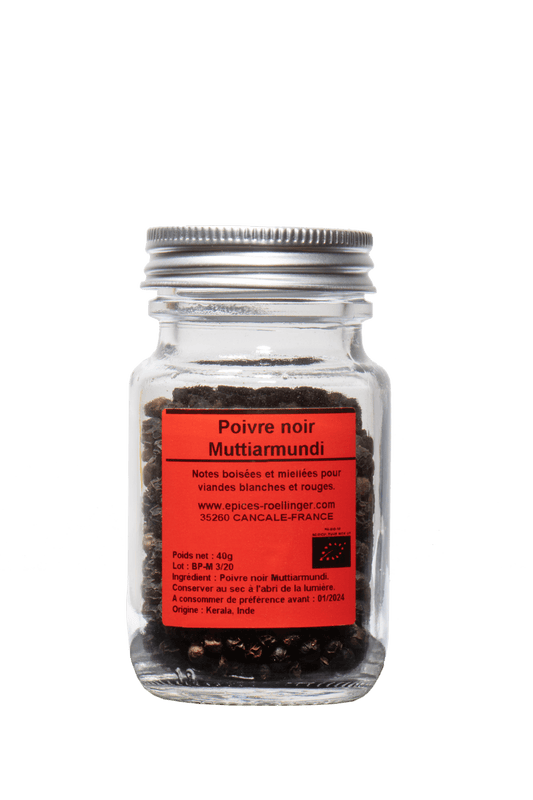 Poivre noir Muttiarmundi (Inde) 40g - Roellinger