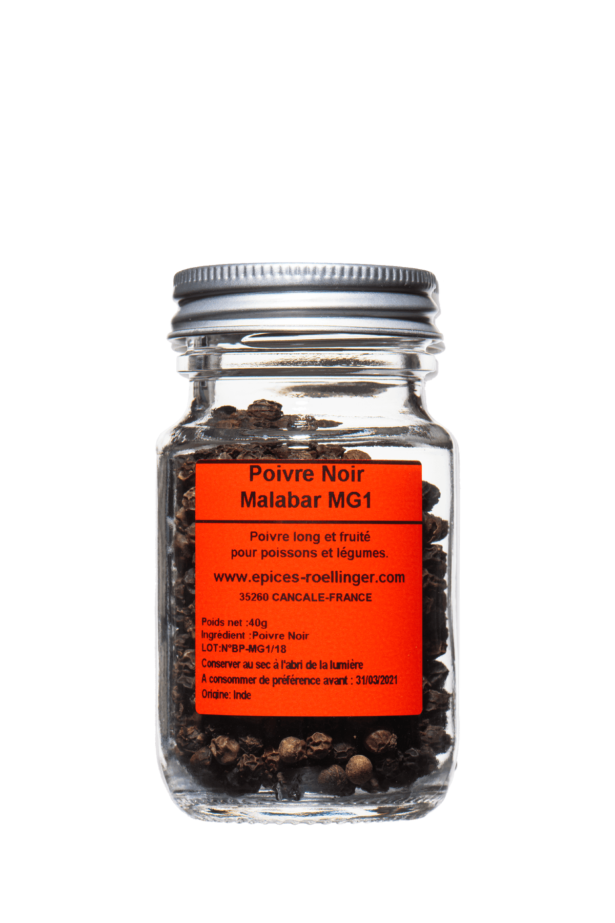 Poivre Malabar MG1 (Inde) 40g - Roellinger